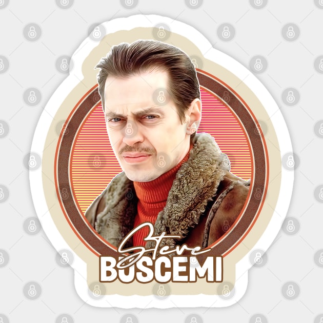 Steve Buscemi // Retro Style Fan Art Design Sticker by DankFutura